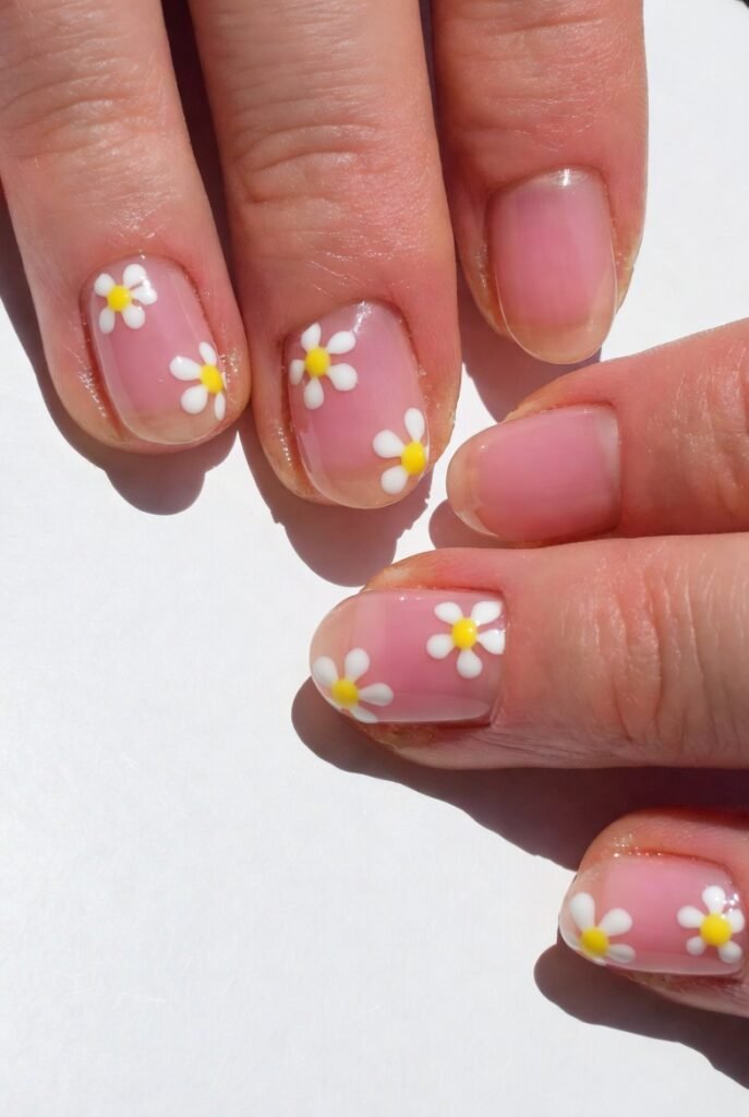 Jelly Pink with White Daisy Accents