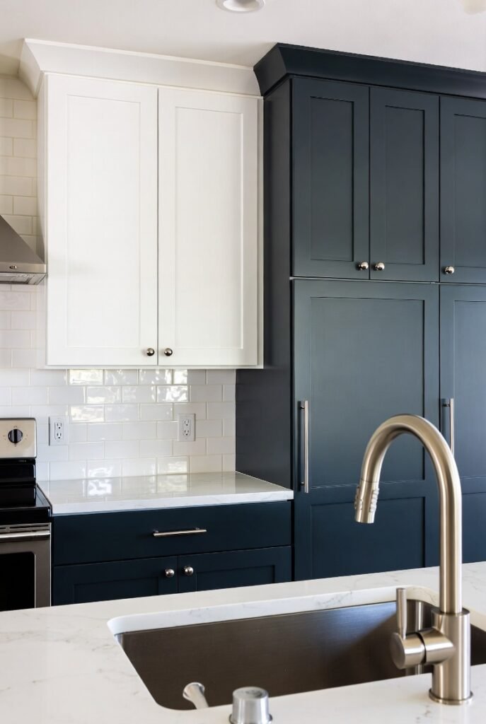 6. Distressed Wood Cabinets