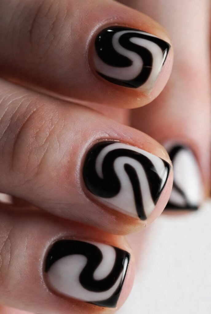 Classic Black and White Swirls