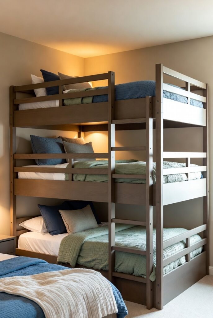 4. Triple Bunk Bed (For Large Families)