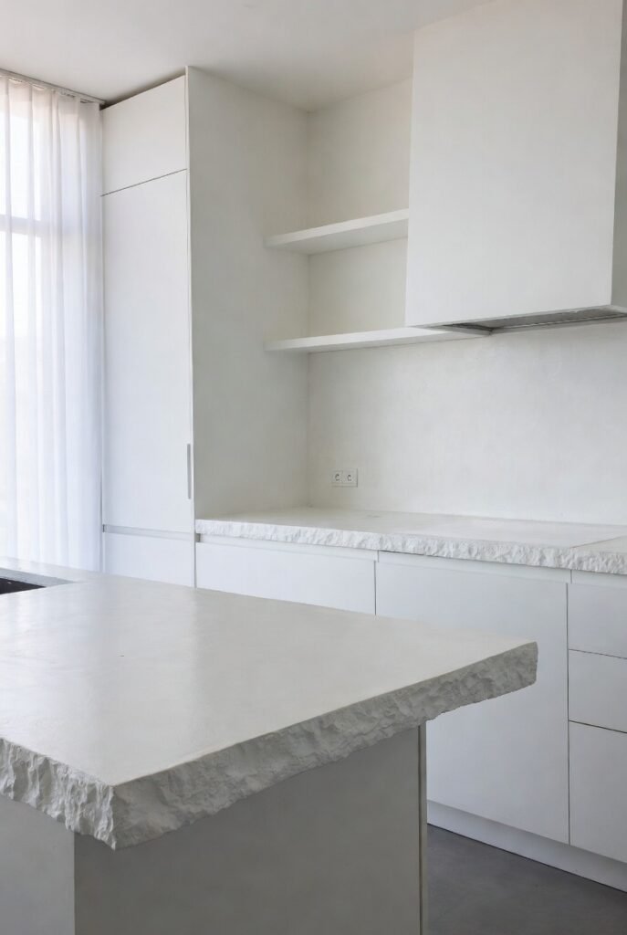 17. White Concrete Countertops