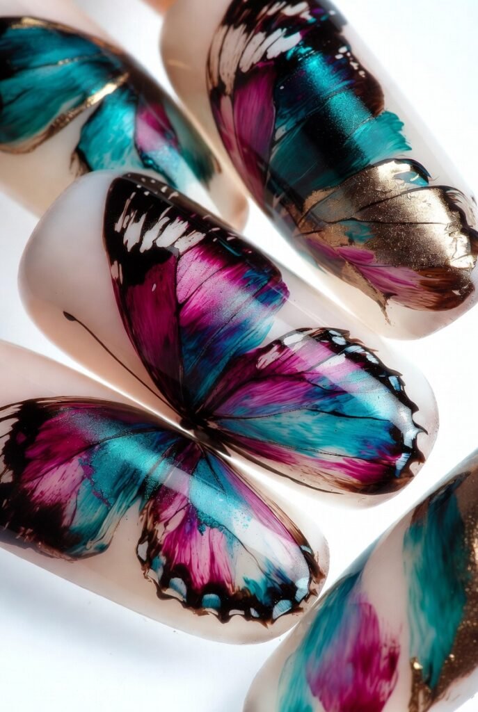 Abstract Brushstroke Wings