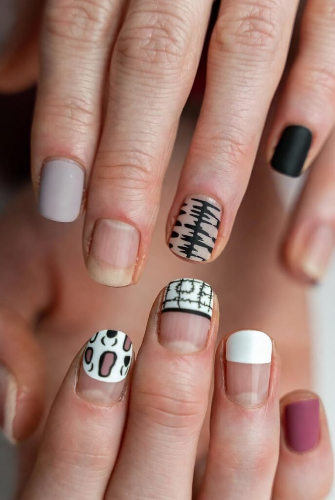 Press-On Nail Wraps with Extra Short Length