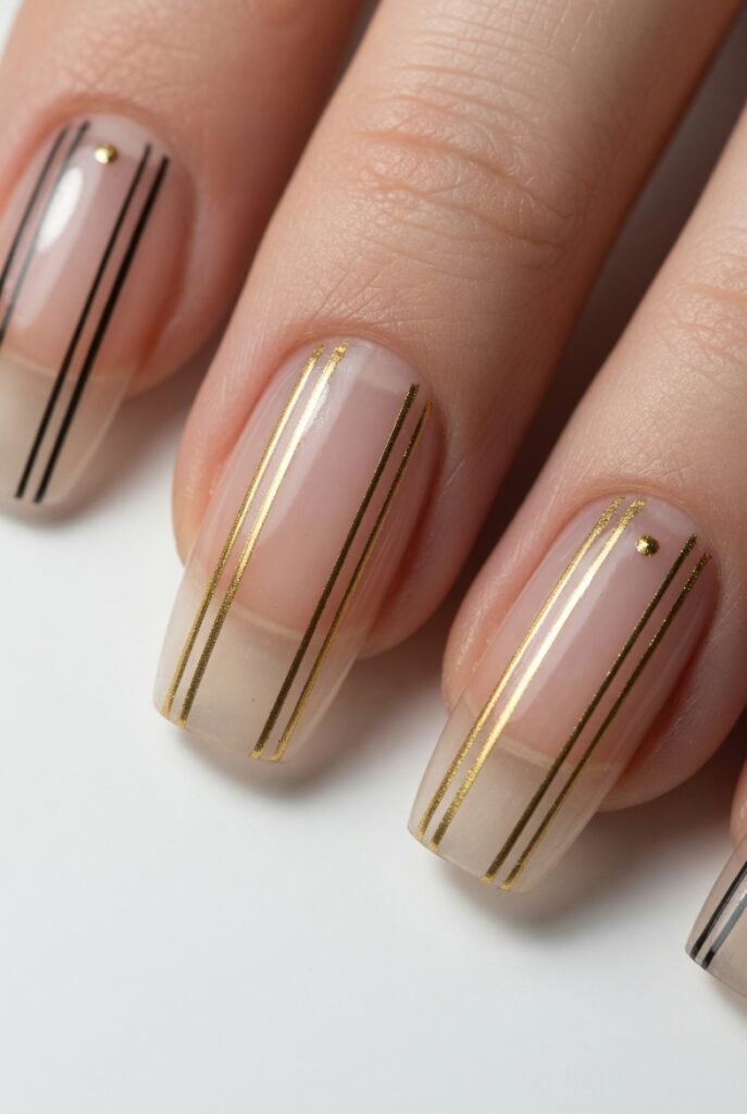 Double Lines with Negative Space for a Fresh, Airy Feel