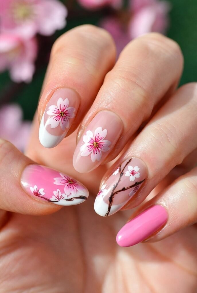 1. Classic Pink and White Cherry Blossoms