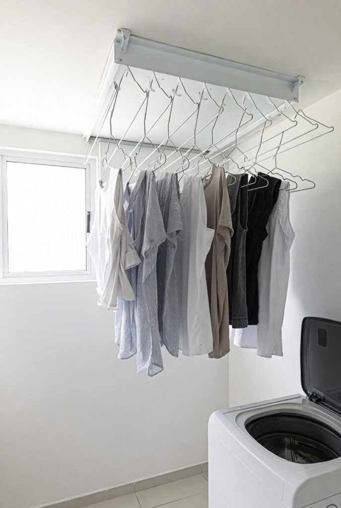 Idea #12: Add a Hanging Drying Rack for Delicates