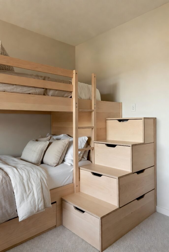 6. Bunk Bed with Stairs (Not a Ladder)