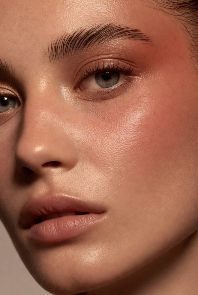 2. A Sculpted, Bronzed Effect Along the Temples and Cheekbones