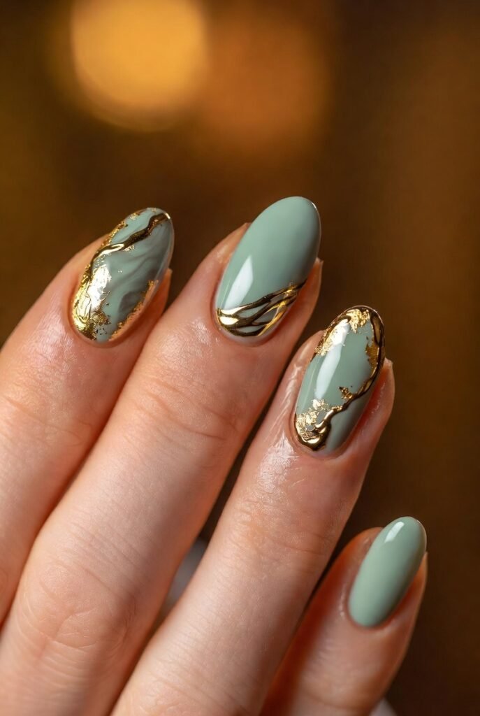 Warm Honey Amber Tortoiseshell on Bare Nails
