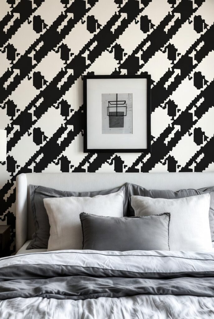 14. Black and White Wallpaper for Timeless Style