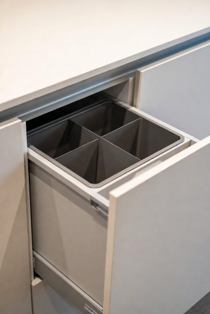 7. Pull-Out Trash and Recycling Drawers