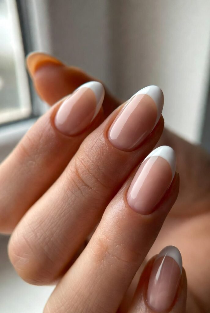Transparent Jelly Nails With Dried Flowers