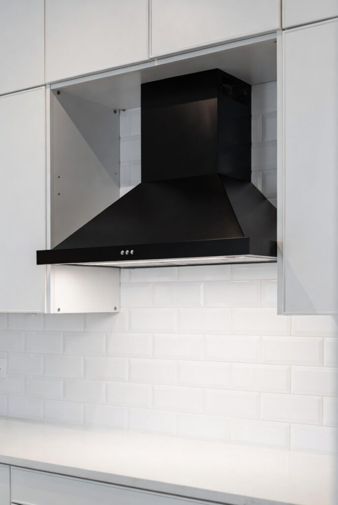 16. A Touch of Black in the Range Hood