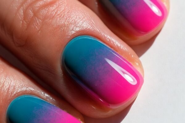 Alt Text: Close-up of 14 stunning teal and pink nail art ideas including Ombré Fade, Pink Marble Swirls on Teal, Holographic Teal with Pink Chrome, Geometric Color Blocks, Glitter Gradient, and Sweater Knit Texture showcasing bold beautiful creative nail designs that unleash your artistic spirit with vibrant color combinations.