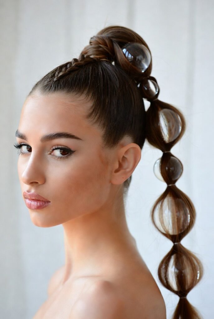 Waterfall Braid on Natural Curls