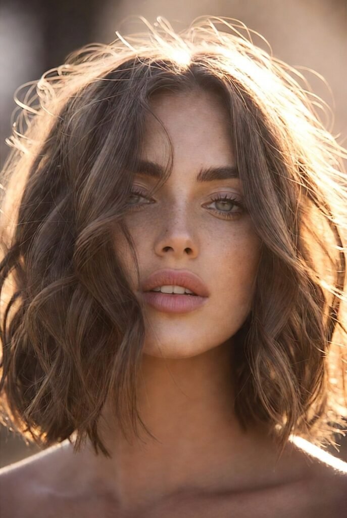 The Beachy Lob with Salt-Kissed Waves