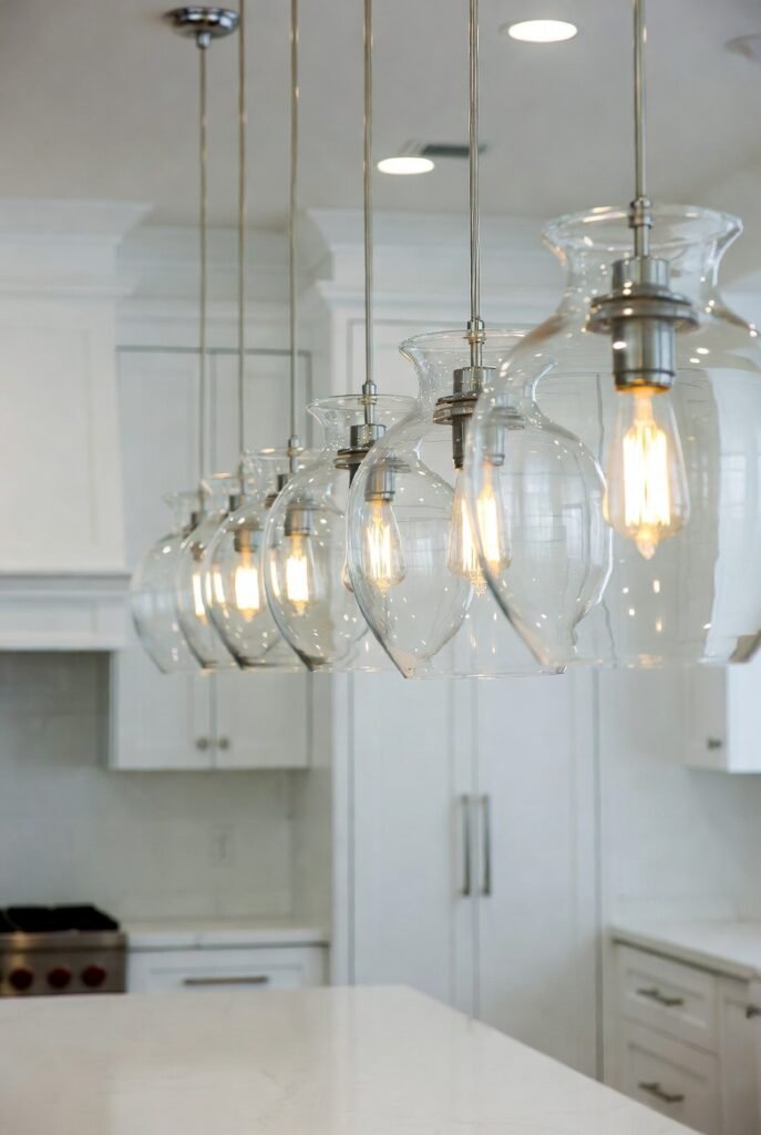 15. Pendant Lights with Clear Glass