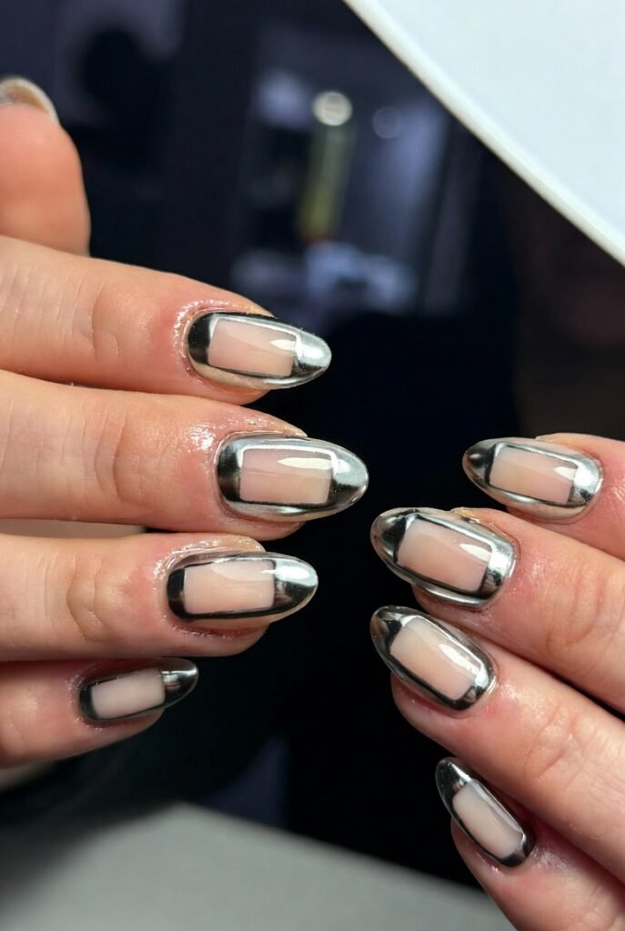 Tortoiseshell Coffin Nails with Amber Glaze
