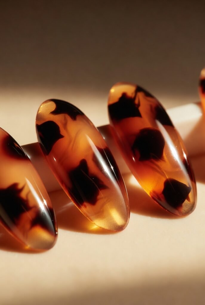 Tortoiseshell Swirls in Amber and Espresso