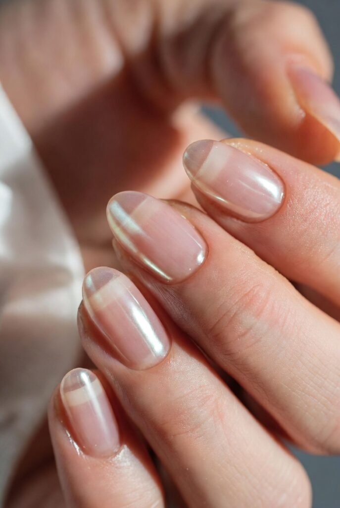 19. Confetti Glitter on Clear Nails