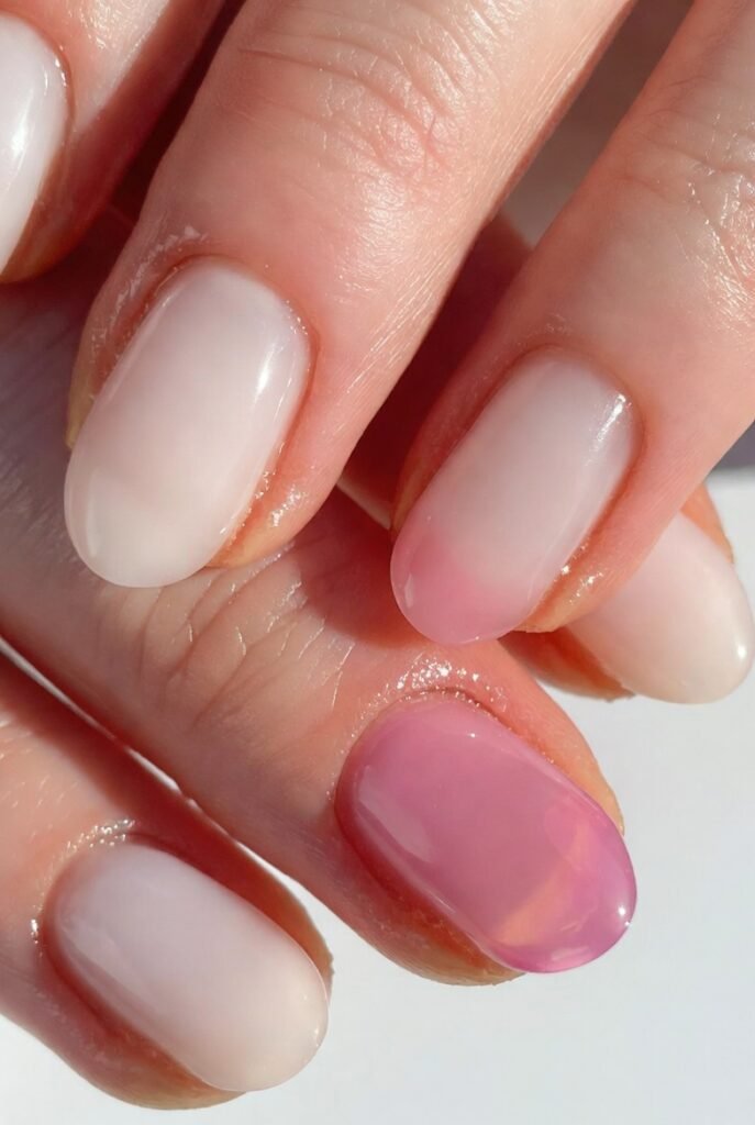 7. Ombré Milky to Sheer Pink: Seamless Gradient for Natural Depth