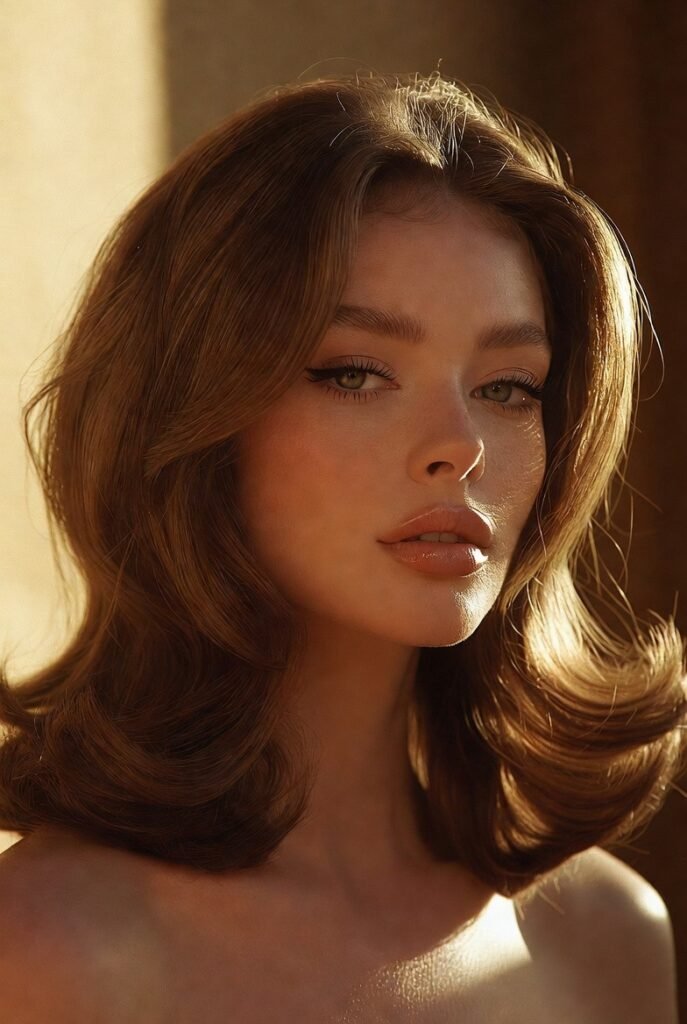 7. Feathered Vintage Layered Bob
