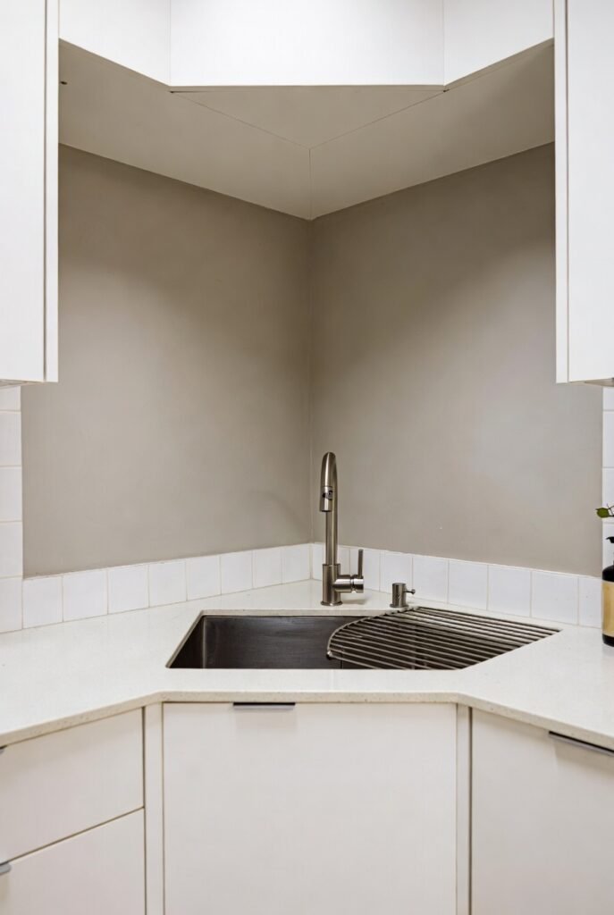15. Corner Sink – The Space Saver