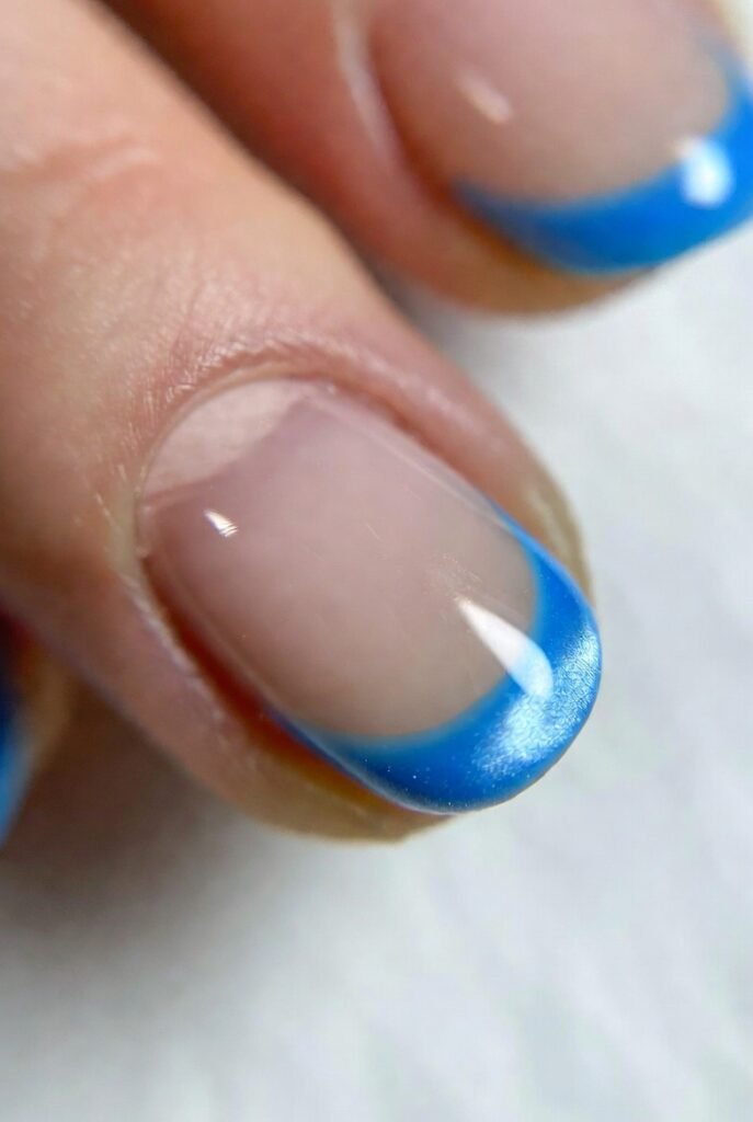French Tip Cat Eye for Modern Elegance