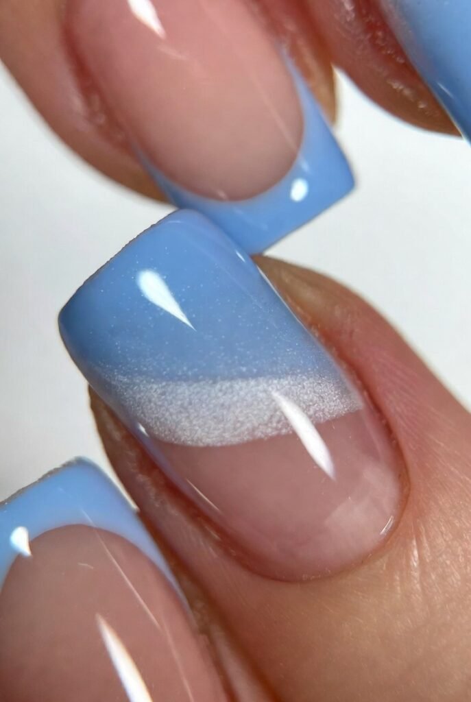 Negative Space Baby Blue Cat Eye