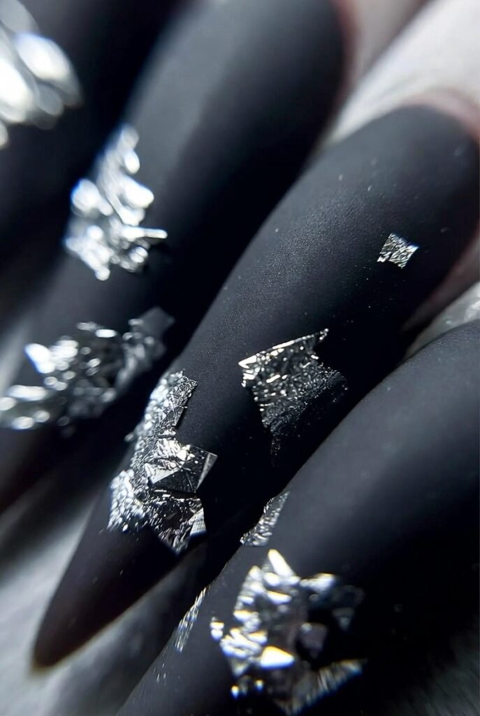 Matte Black with Silver Foil