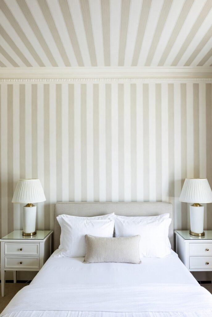 5. Striped Wallpaper to Make Your Room Look Bigger