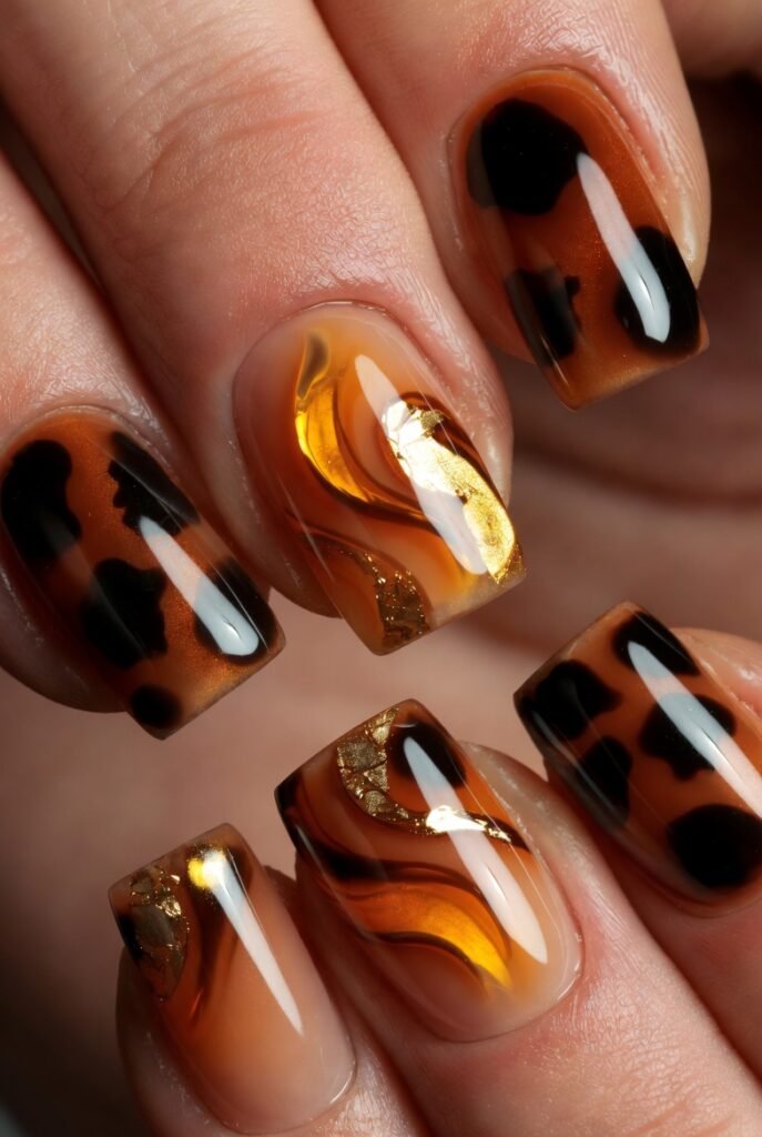 Glossy Tortoiseshell Acrylics