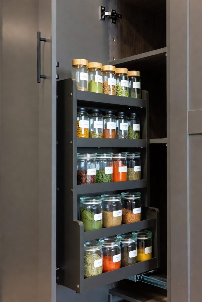 15. Pull-Out Spice Racks (Narrow Cabinet)