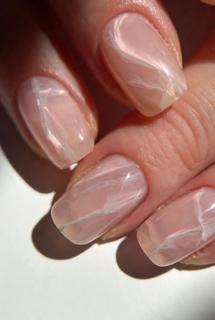 Rose Quartz Crystal: Milky Pink with Veining