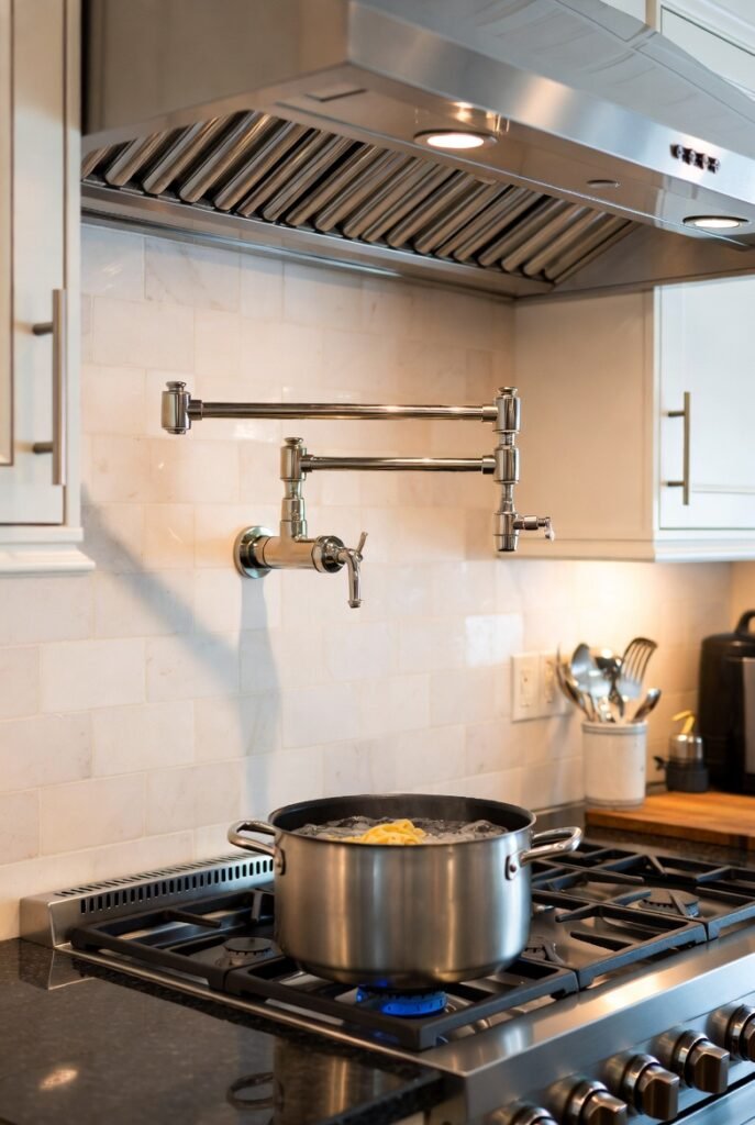 12. Pot Filler Faucet Over the Stove