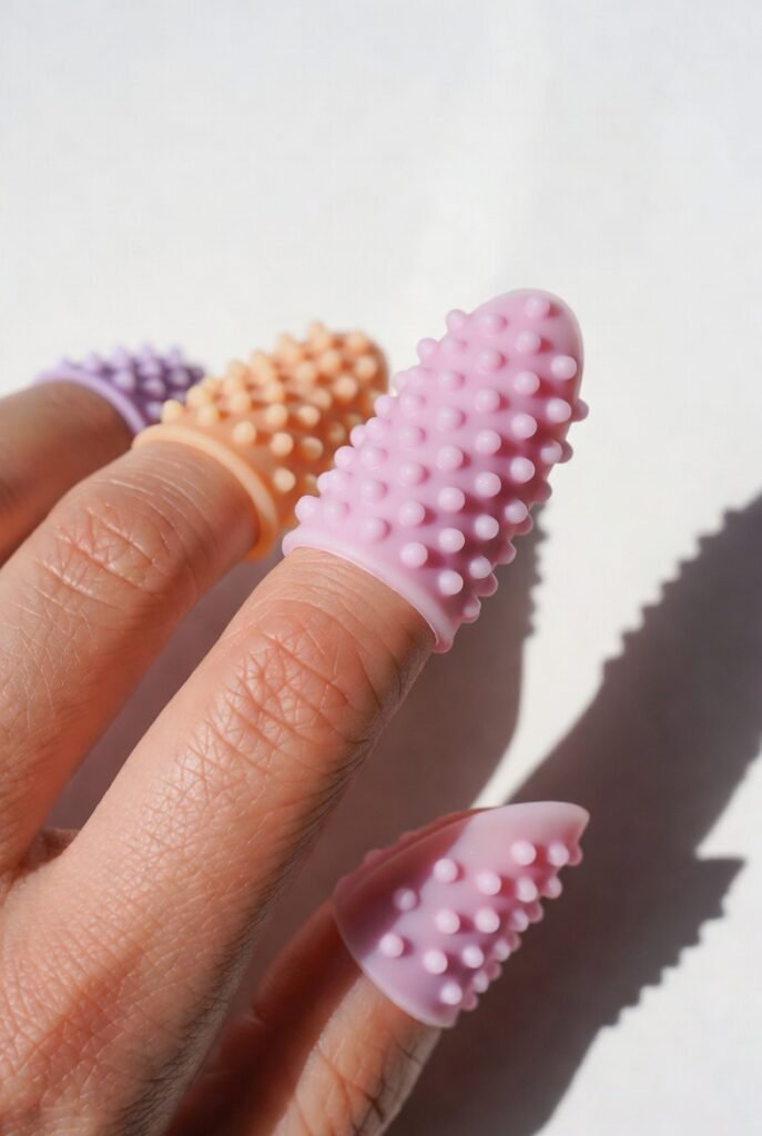 Textured Silicone Finger Sleeves for Fidgeting