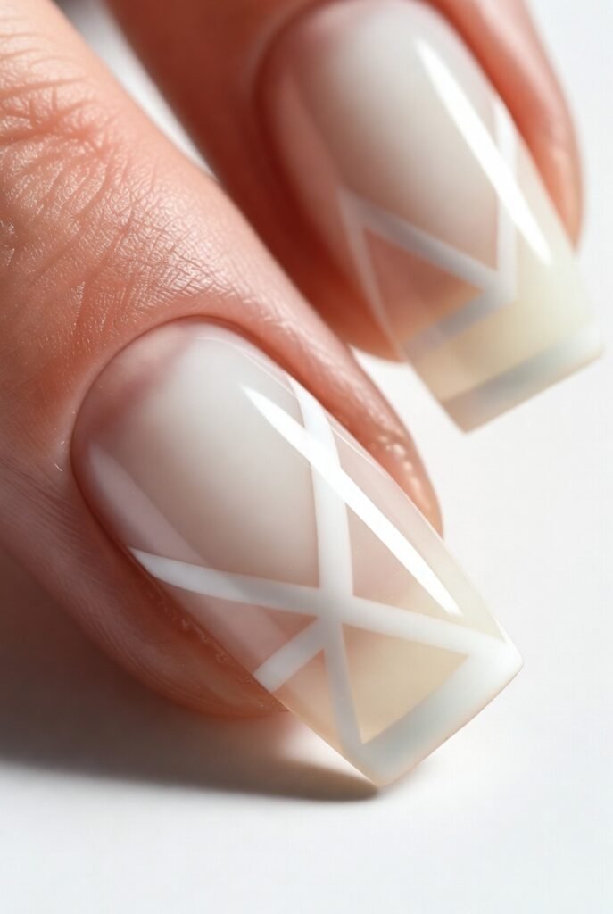 6. Geometric Shapes and Negative Space Triangles: Modern Edge Meets Milky Soft