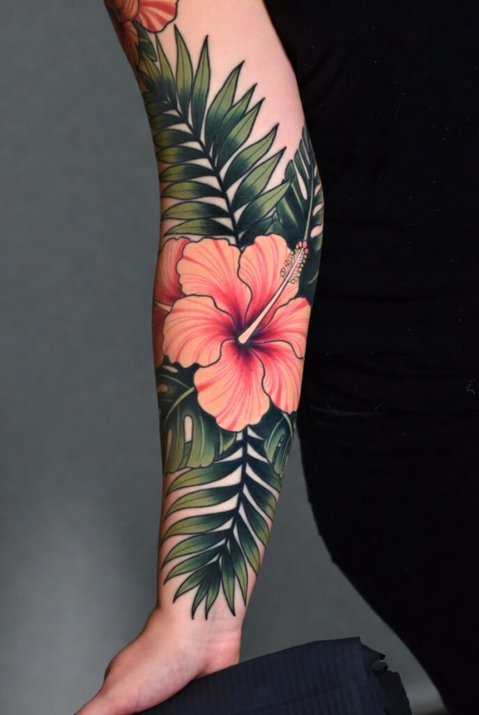 Dark Moody Dahlia Sleeve