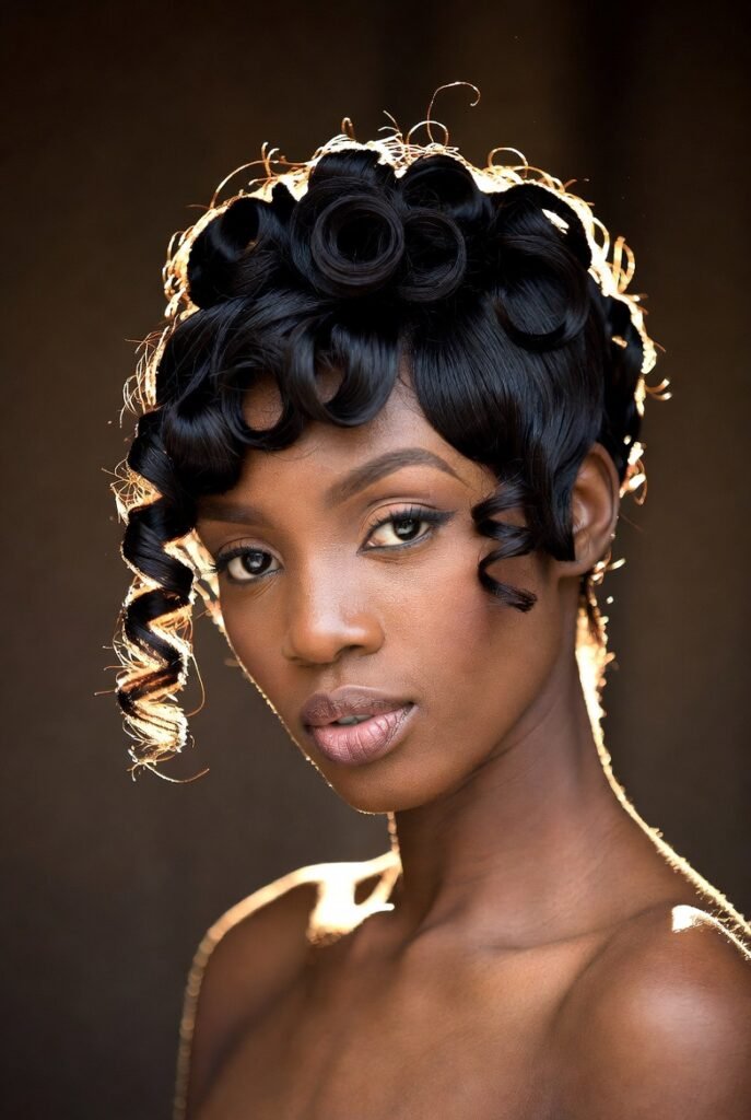 15. Bixie with Extended Temple Curls