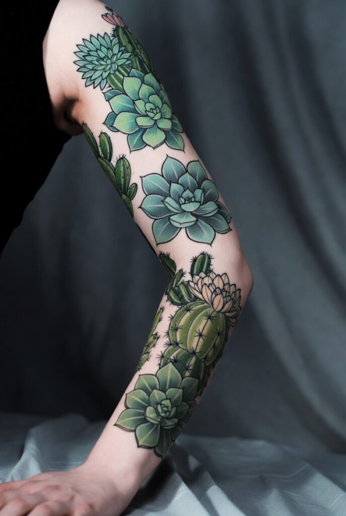Fall Foliage and Chrysanthemum Sleeve