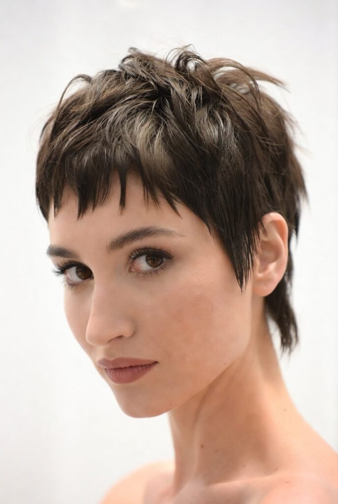 Wavy Shag with Messy Micro Bangs