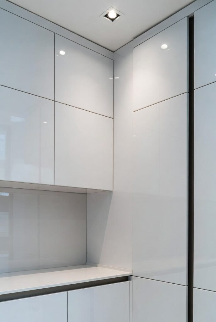 10. High-Gloss Lacquered Cabinets