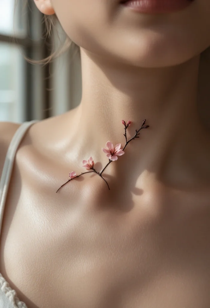 Single Branch Across the Collarbone