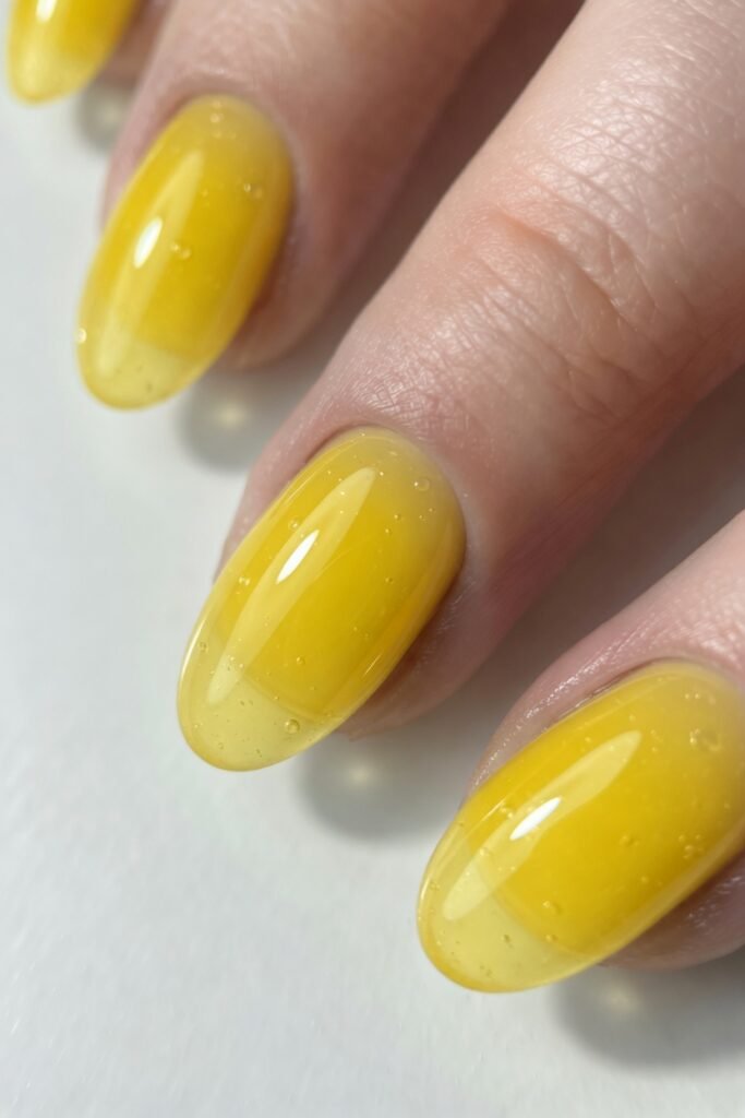 Yellow Jelly Nails