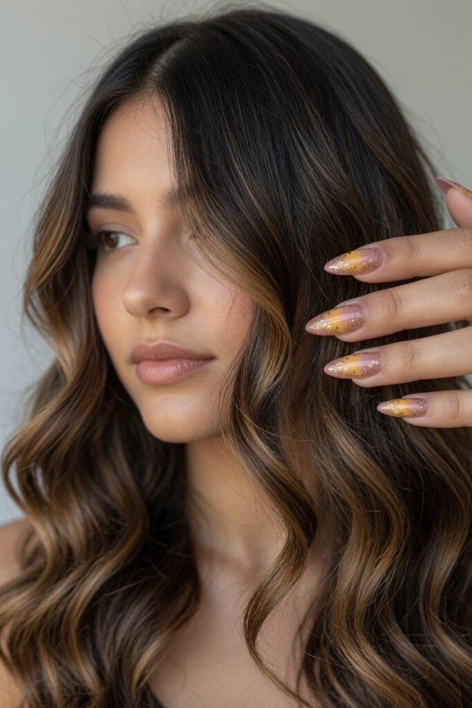 1. Classic Dark Brown and Caramel Balayage