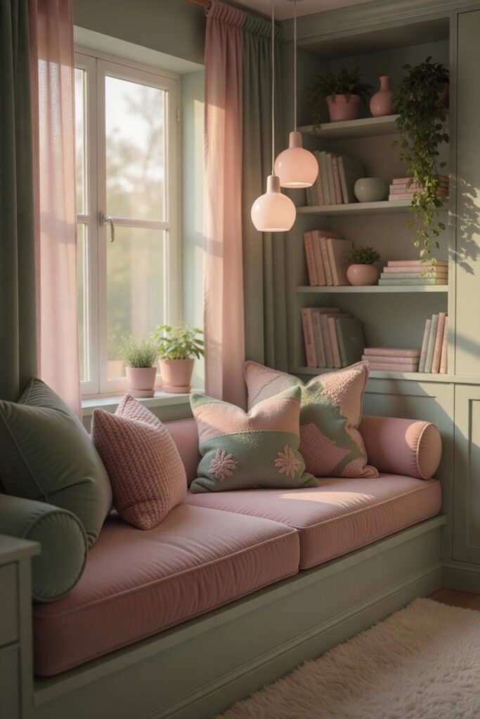 15. Monochromatic Magic: Different Shades of Pink and Green
