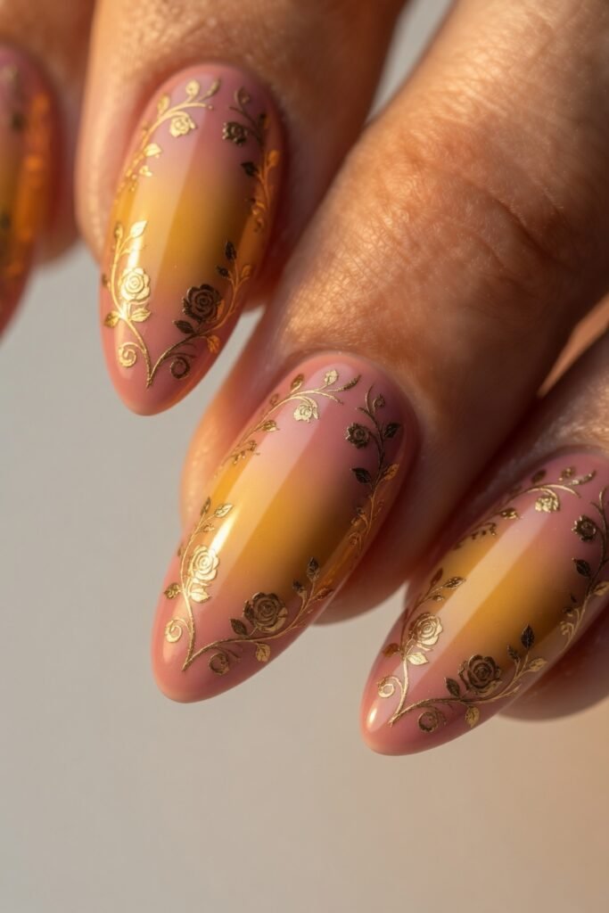 14. The “Something There” Sunset Gradient in Peach and Gold