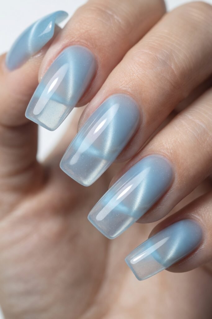 Crystal-Clear Sheer Baby Blue