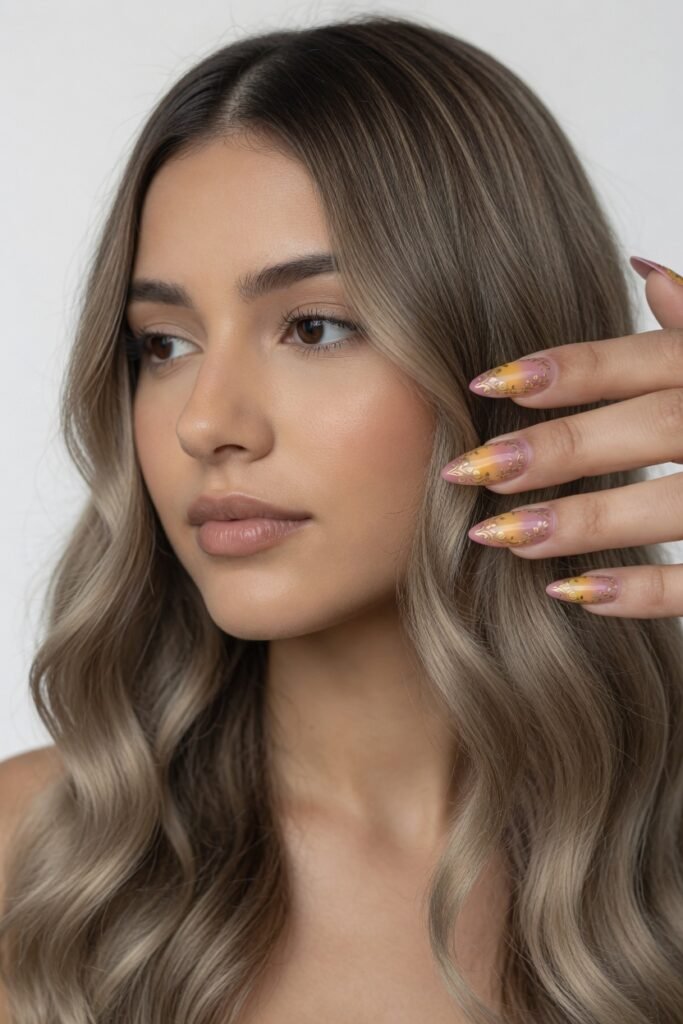 3. Ash Blonde and Mushroom Brown Shadow Root