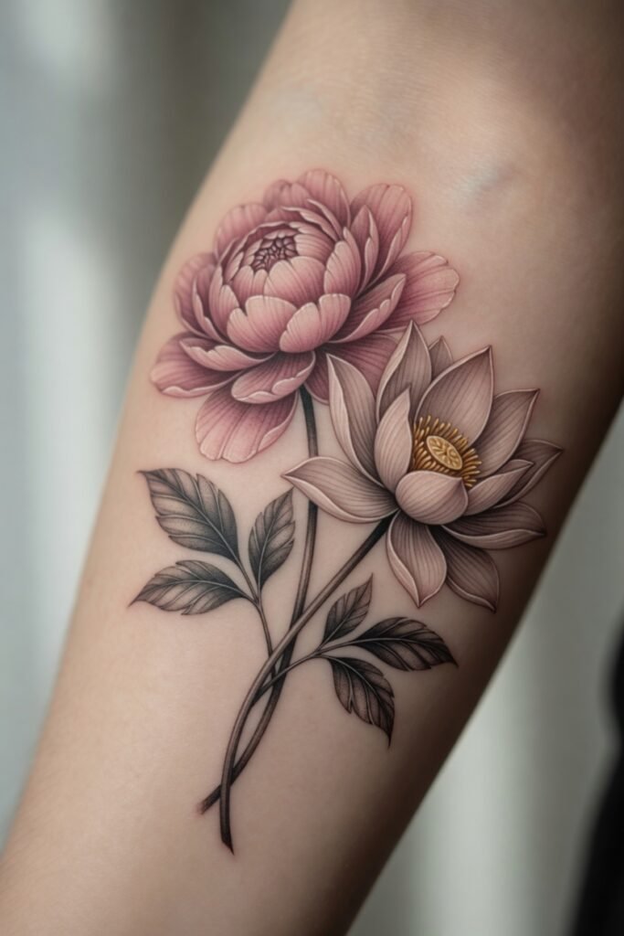 12. Peony and Lotus Combined